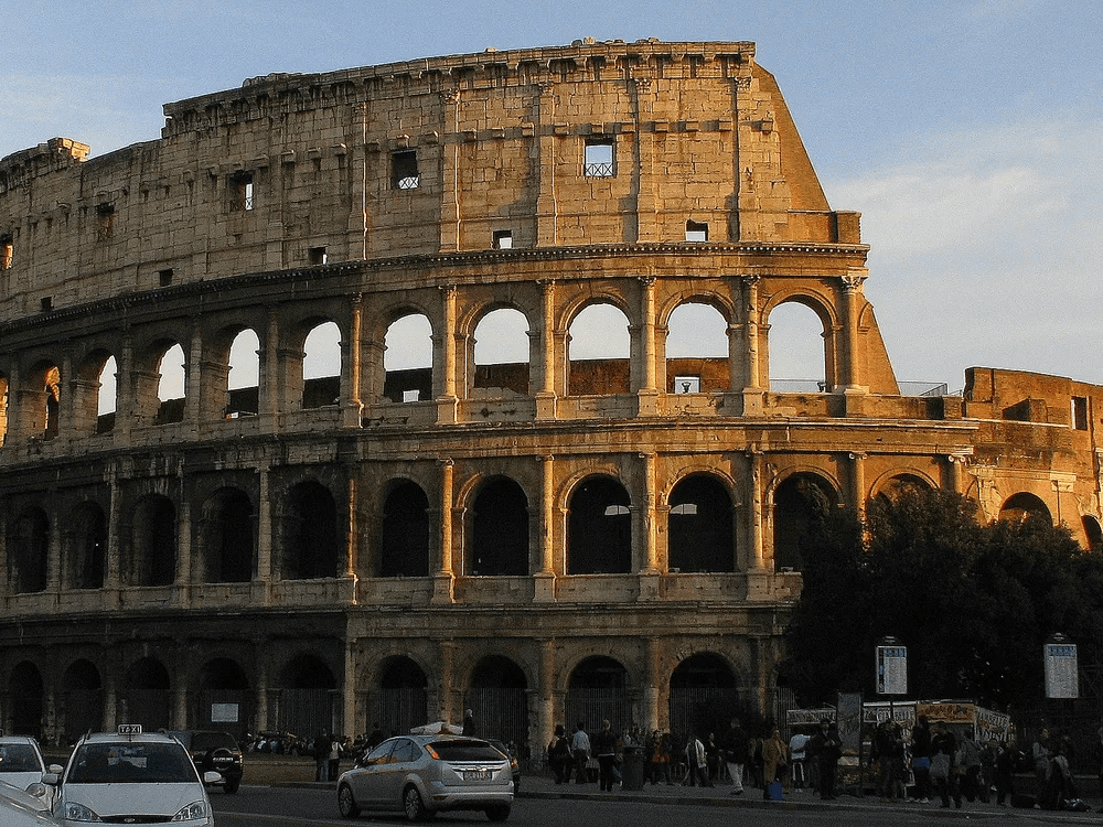 tourist carves name in colosseum wall